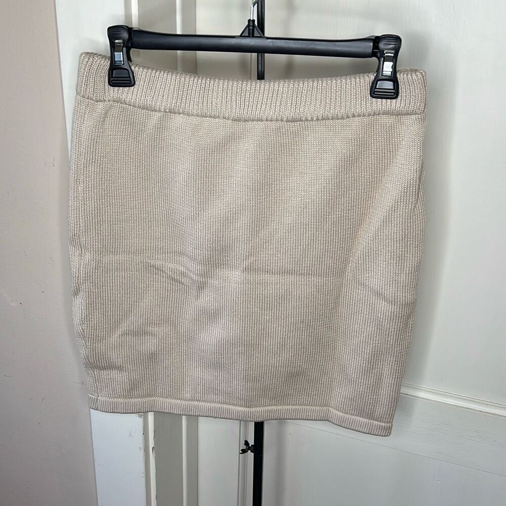 Petal & Pup Beni Knit Mini Skirt Beige Nwt Size 12